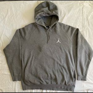 Nike Jordan Jumpman Cotton Pullover Hoodie Gray